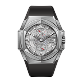 Men's Luxury Octagonal Automatic Self-Wind Silver Dial Dive Watch for Sale - Reef Tiger Black Shark Traveler RGA6906