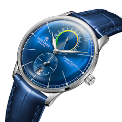 REEF TIGER 42MM Blue Dial Business Automatic Mechanical Watches - Men's Business Leather Watches From RGA82B0-3