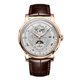 Rose Gold Men's Automatic Mechanical Multifunction Day Night Moon Phase Day of the Week Date Watch - Reef Tiger RGA1963