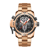 Men's Rose Gold Stainless Steel Case/Strap Automatic Mechanical Watches - Reef Tiger Aurora Concept 2 RGA3591 with Multi-Functional Sport Design