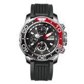 Reef Tiger Men's Mechanical Luminous Waterproof Multifunctional Automatic Watch - Aurora Stalker RGA3053 Stainless Steel/Rubber Strap