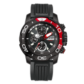 All Black Men's Automatic Mechanical Dive Watch - Reef Tiger RGA3053 Feature Exceptional Waterproof and Luminous