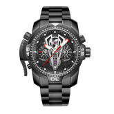 All Black Multifunctional Mechanical Automatic Watches for Men - Reef Tiger Aurora Concept 2 RGA3591