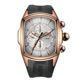 Best Multifunctional Three-eye Mens Watches for Sale - Reef Tiger Tank-P RGA3069 Tonneau Rose Gold Automatic Watch