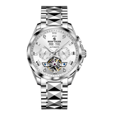 Classic Reef Tiger RGA8235 Men's Dress White Day Date Dial Automatic Tourbillon Style Watch