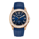 Inlay Cubic Zirconia 39mm Blue Dial & Rose Gold Sqaure Automatic Watch - RGA1805 Multi-Dial Week Date Watch