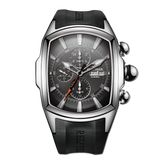 Reef Tiger RGA3069 Black Dial Automatic Watches by Unique Three-Eye Sub-dial Design - High Quality and Luxury