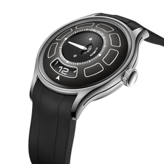 OBLVLO BLM-UFO 41MM Unique UFO-Shaped Automatic Watch with Luminous Silicone Strap And Steel Bracelet Mechanical Watch