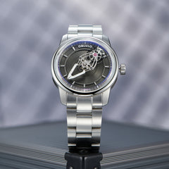 Cool Black Spaceship Dial Watches for Men - 42MM Automatic Dress Watches of the OBLVLO JM Space