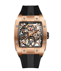 OBLVLO EM-ST Affordable Luxury Rose Gold Skeleton Automatic Watches for Men