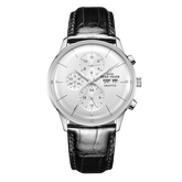 Reef Tiger RGA1699 Vintage Dress Watches - White Dial & Multifunction Three Eyes Subdial Automatic Mechanical Watch
