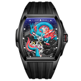 Affordable Luxury Blue Automatic Mechanical Dragon Watch For Men - Reef Tiger Aurora RGA3061
