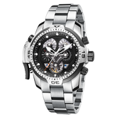Reef Tiger Aurora RGA3503 Automatic Watch for Men - Year/Day/Date Calendar, luminous Hands and Markers, and Rotating Bezel