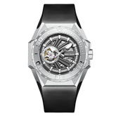 Reef Tiger Black Shark RGA6903-S 43mm Luxury Dive Skeleton Watch - NH70A Automatic Mechanical Movement Watches For Men