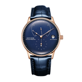 Rose Gold 42MM Blue Dial Men's Fashion Business Automatic Mechanical Watch - REEF TIGER Seattle Navy 2 Dress Wristwatch