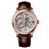 Best Affordable Rose Gold Zirconia Automatic White Dial Dress Tourbillon Style Watches For Men - OBLVLO VMQ