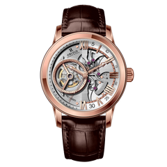 Best Affordable Rose Gold Zirconia Automatic White Dial Dress Tourbillon Style Watches For Men - OBLVLO VMQ