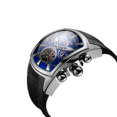 Reef Tiger Aurora Tank II RGA3069 - Mens Waterproof Automatic Self Winding Skeleton Tourbillon Style Dial Watches