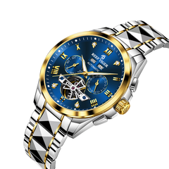 Affordable Reef Tiger RGA8235 Yellow Gold Case & Blue Day Date Dial Automatic Watches