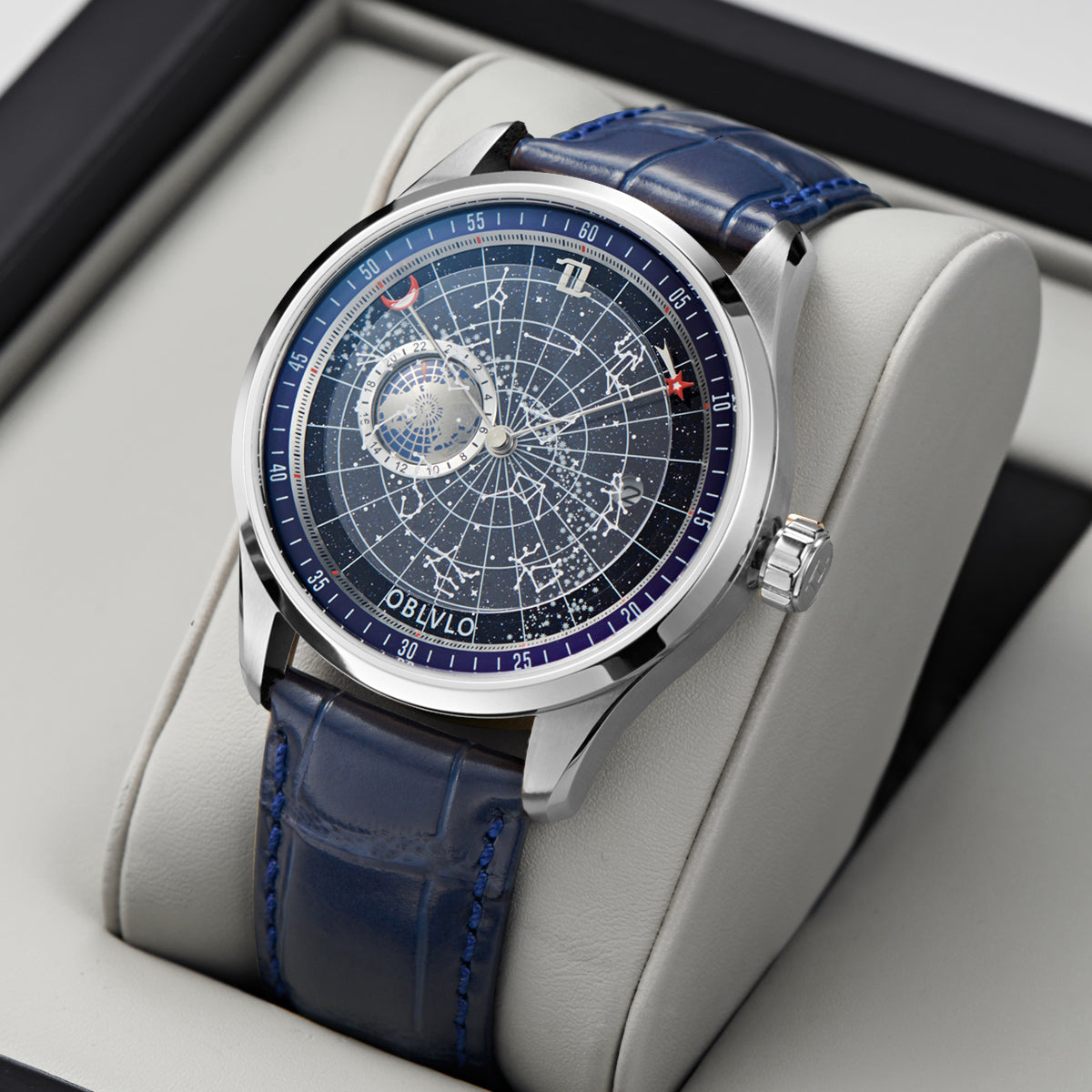 OBLVLO GC-SW Luxury Vintage Constellation Automatic Dress Watches For Men