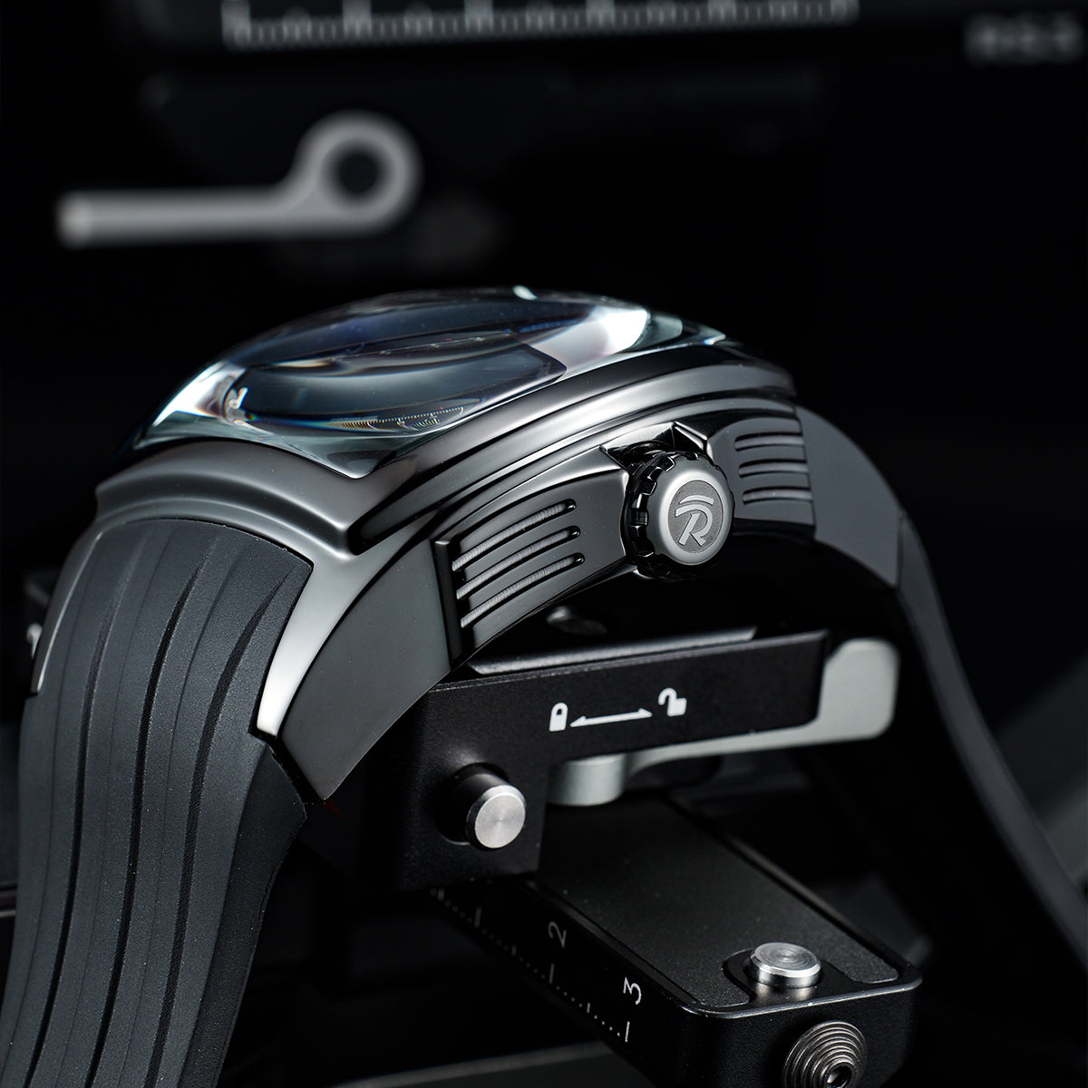 Reef Tiger RGA3061-LEO Hot Trendy Fashion All Black Men Super Luminous Skeleton Automatic Self-Wind Watches