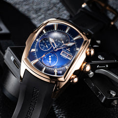 Best Luxury Men's Automatic Three-Eye Watch for Sale - Rose Gold Reef Tiger Tank-P RGA3069