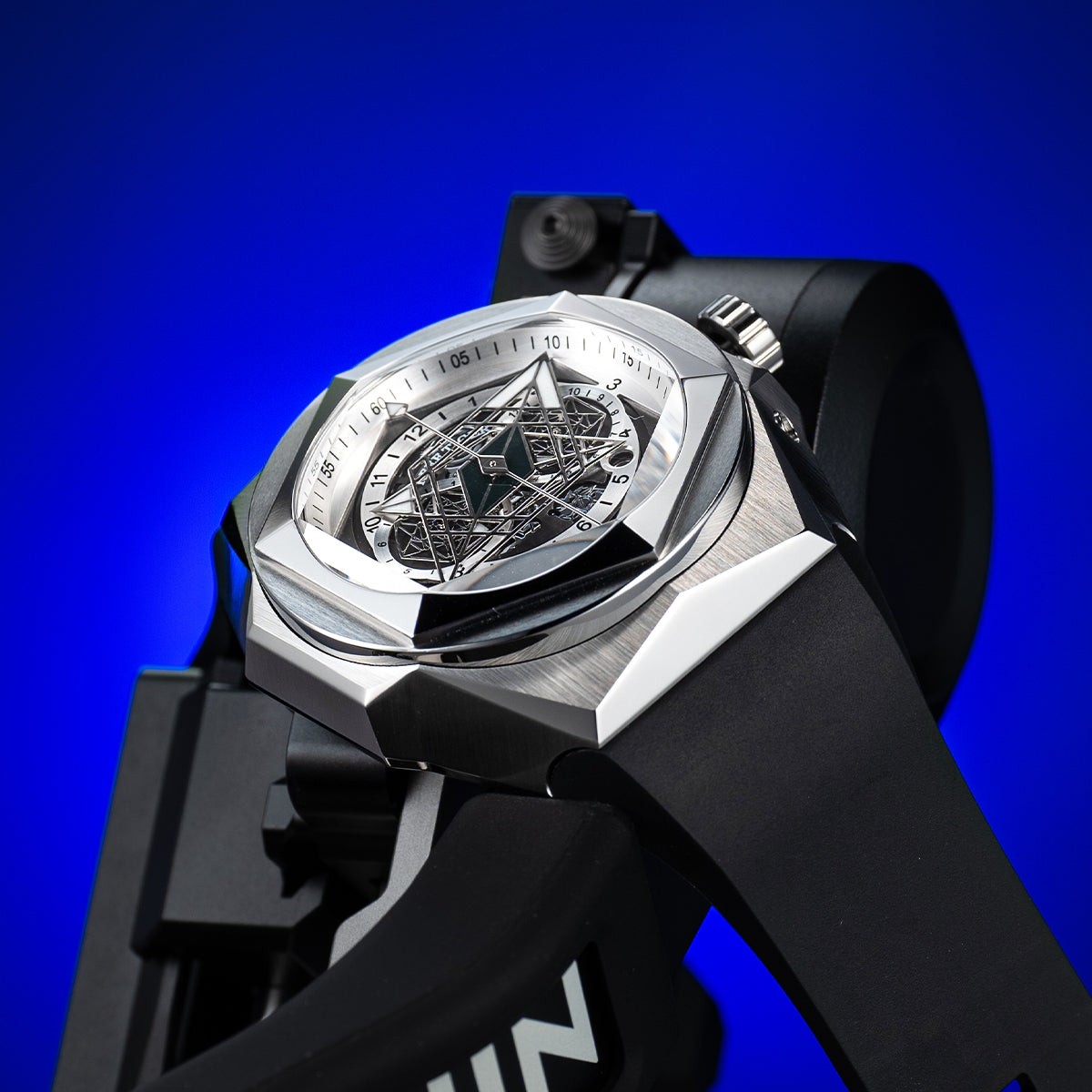 Luxury Mens Unique Automatic Watches - Reef Tiger Black Shark Hexagon RGA6908 Black Dial Automatic Mechanical Watch