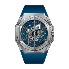 Unique Mens Blue Dial Hexagonal Multifunctional Automatic Watches - Best Luxury Reef Tiger Black Shark RGA6908 Watch