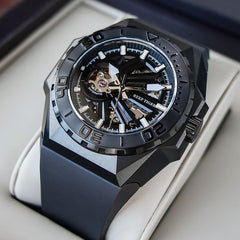 Reef Tiger Black Shark RGA6903-S Diving Automatic Mechanical Watches For Men - Seiko NH70A Automatic Movement Wristwatches