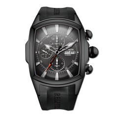 Reef Tiger Tank-P RGA3069 All Black Tonneau Men's Three-eye Calendar Waterproof Automatic Watch