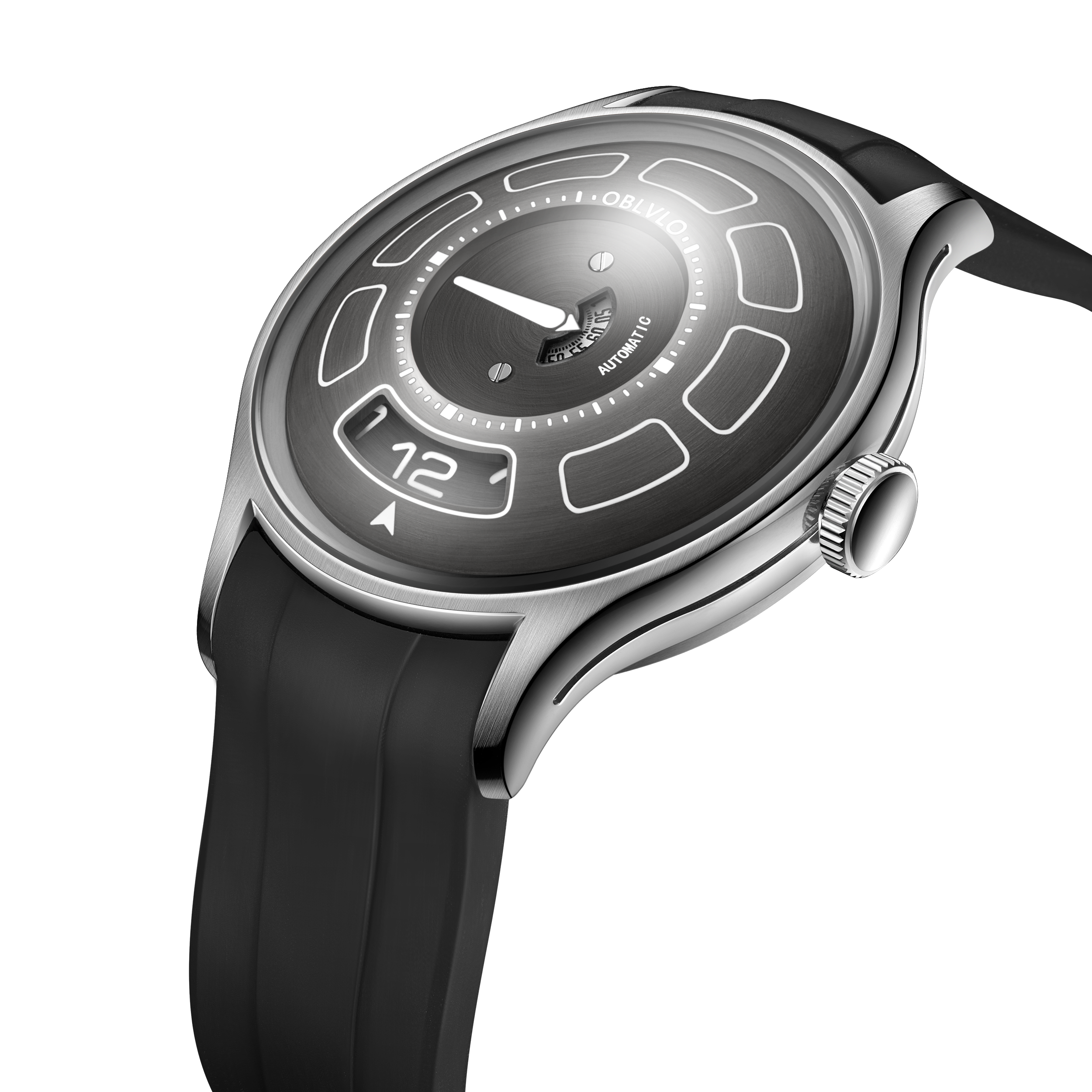 Cool Modern Display Design Watches - Unique OBLVLO BLM-UFO UFO-Shaped with Luminous Dial Automatic Watch