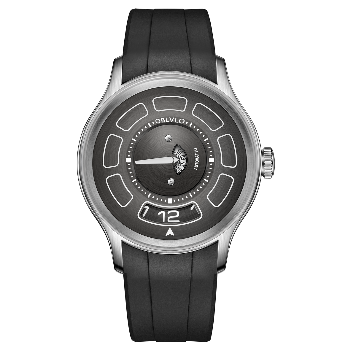 Cool Modern Display Design Watches - Unique OBLVLO BLM-UFO UFO-Shaped with Luminous Dial Automatic Watch