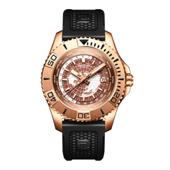 OBLVLO BM Men's Rose Gold Military Automatic Mechanical Watch Stainless Steel Waterproof Super Luminous Watch