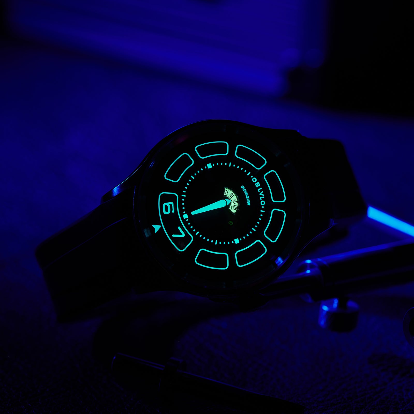 Cool Modern Display Design Watches - Unique OBLVLO BLM-UFO UFO-Shaped with Luminous Dial Automatic Watch