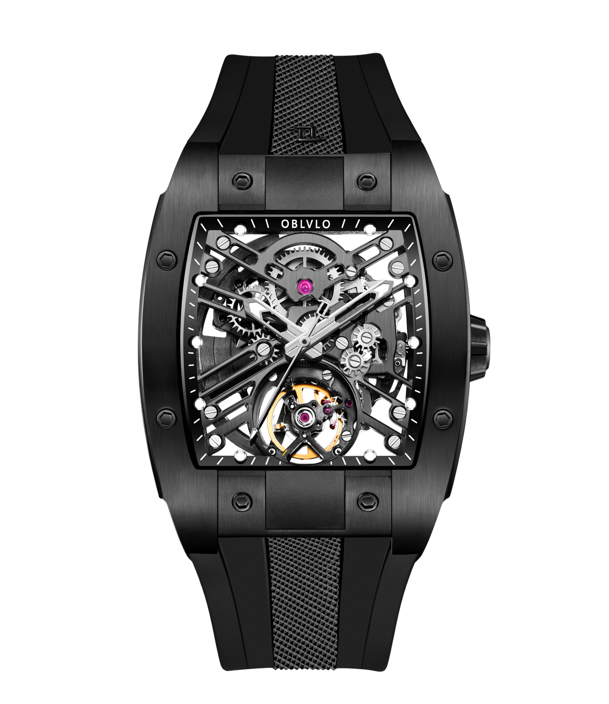 OBLVLO EM-ST Luxury Skeleton Automatic Watch - Best Cool Watches for Men