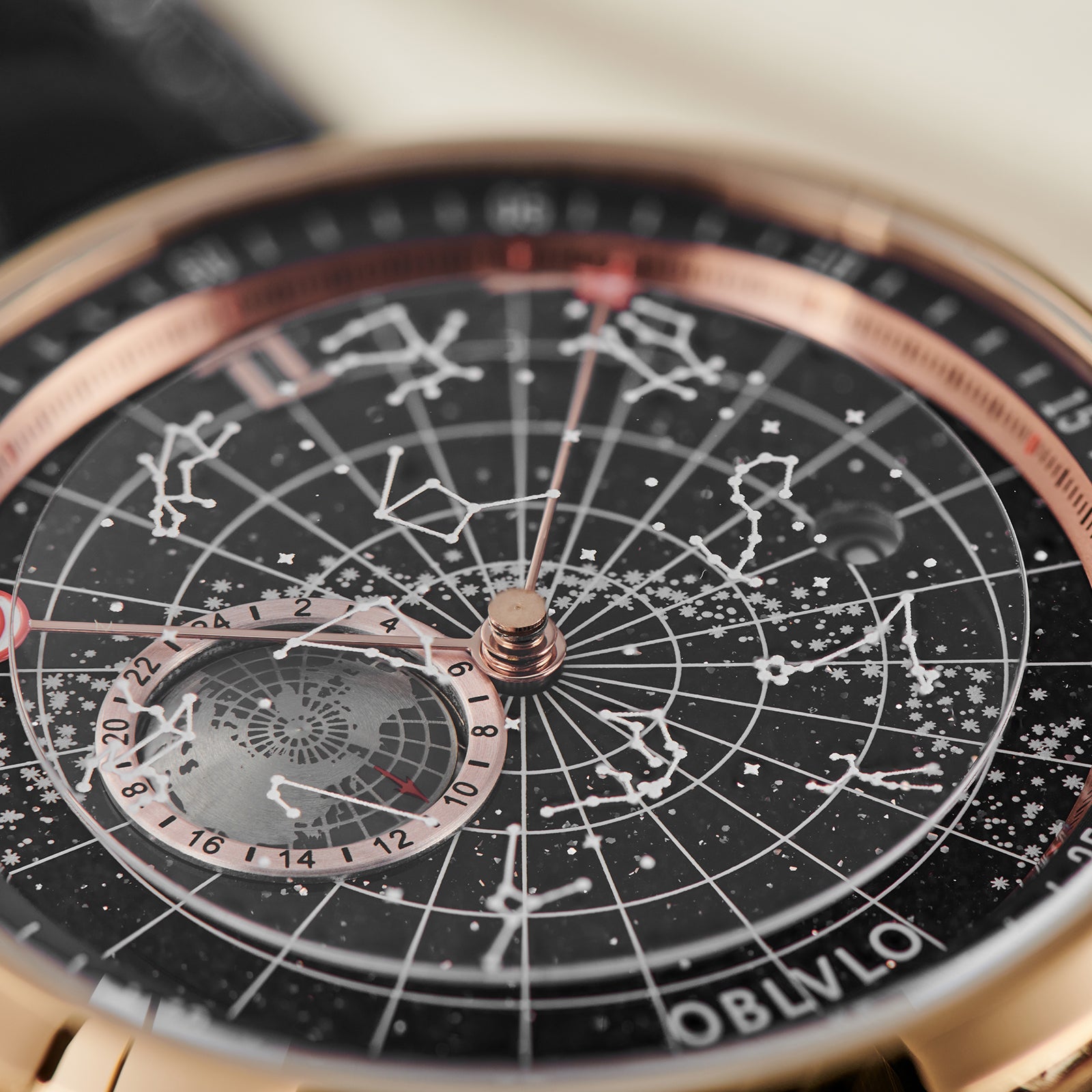 Luxury Classic OBLVLO GC-SW Constellation Automatic Rose Gold Watches For Men