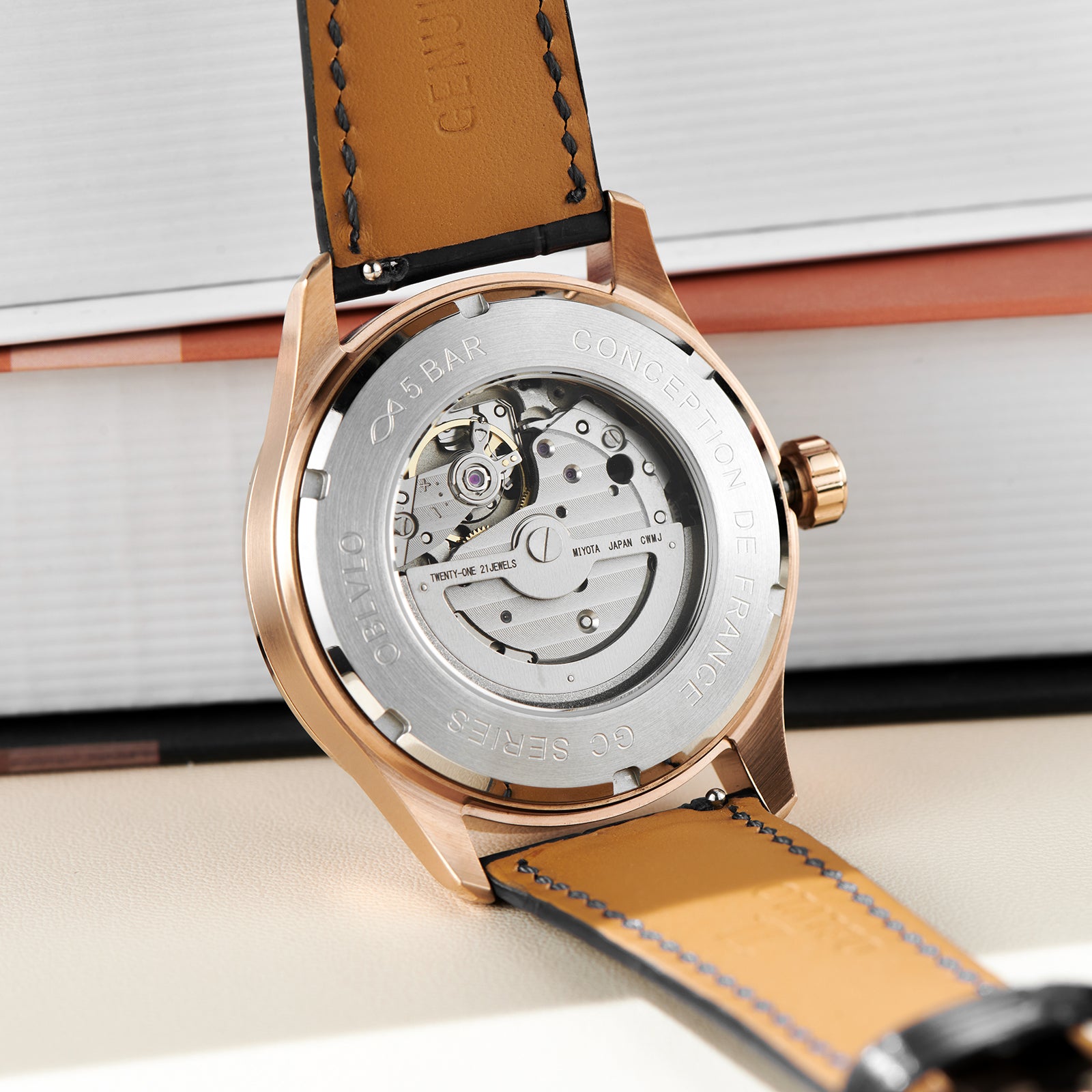 Luxury Classic OBLVLO GC-SW Constellation Automatic Rose Gold Watches For Men