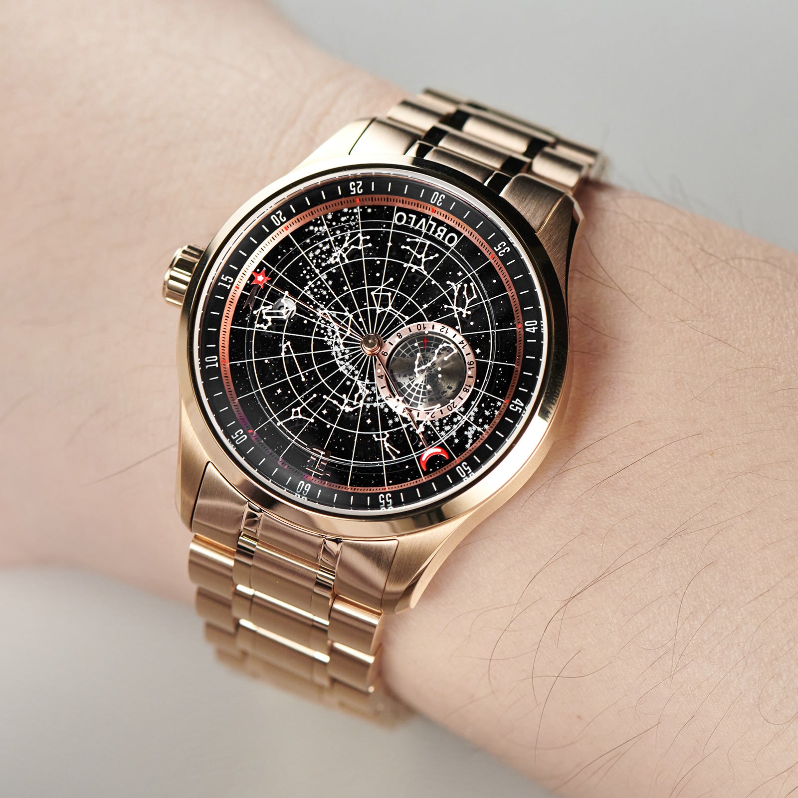 Luxury Classic OBLVLO GC-SW Constellation Automatic Rose Gold Watches For Men