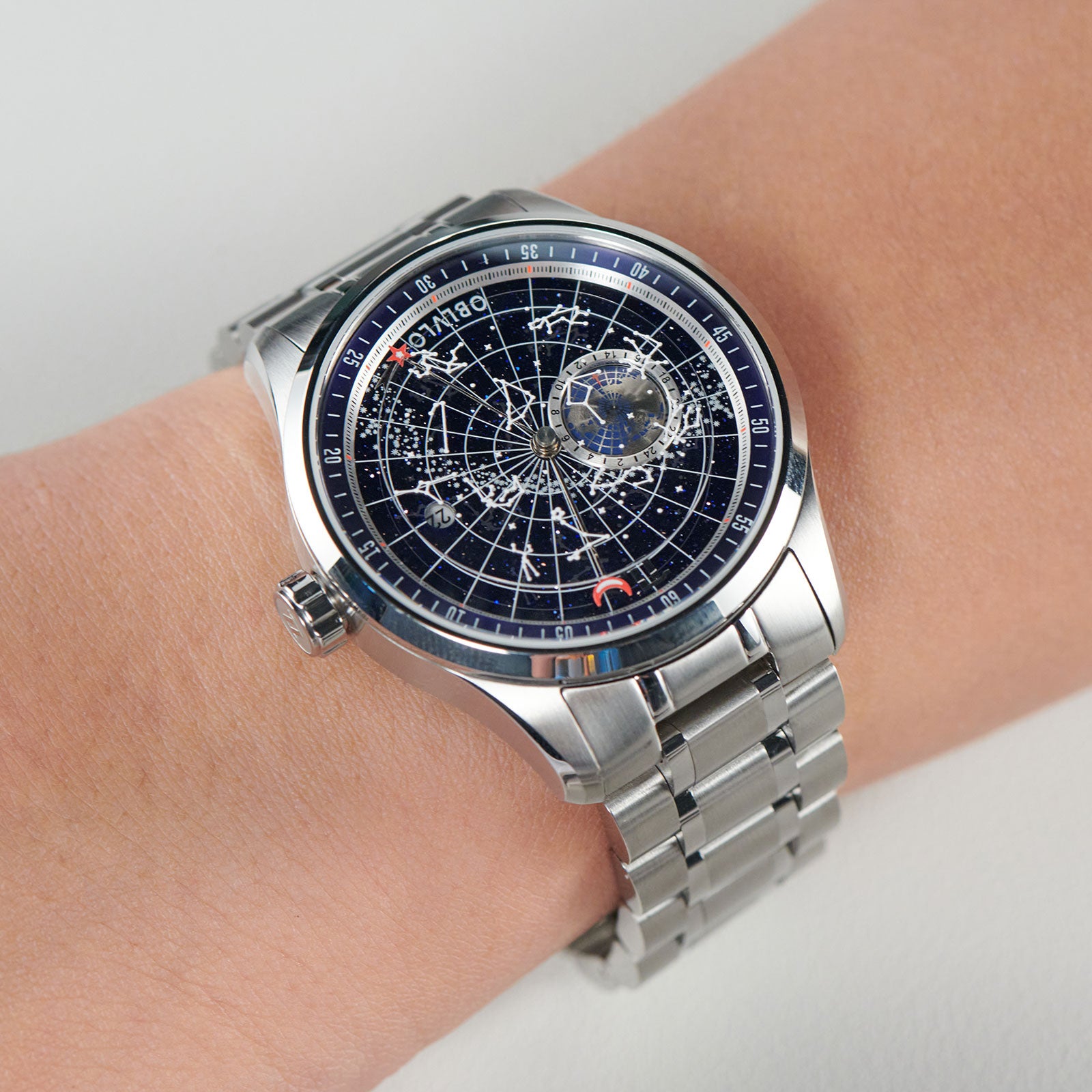 OBLVLO GC-SW Luxury Vintage Constellation Automatic Dress Watches For Men
