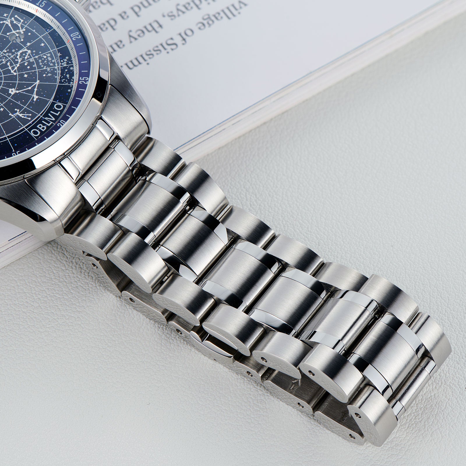 OBLVLO GC-SW Luxury Vintage Constellation Automatic Dress Watches For Men