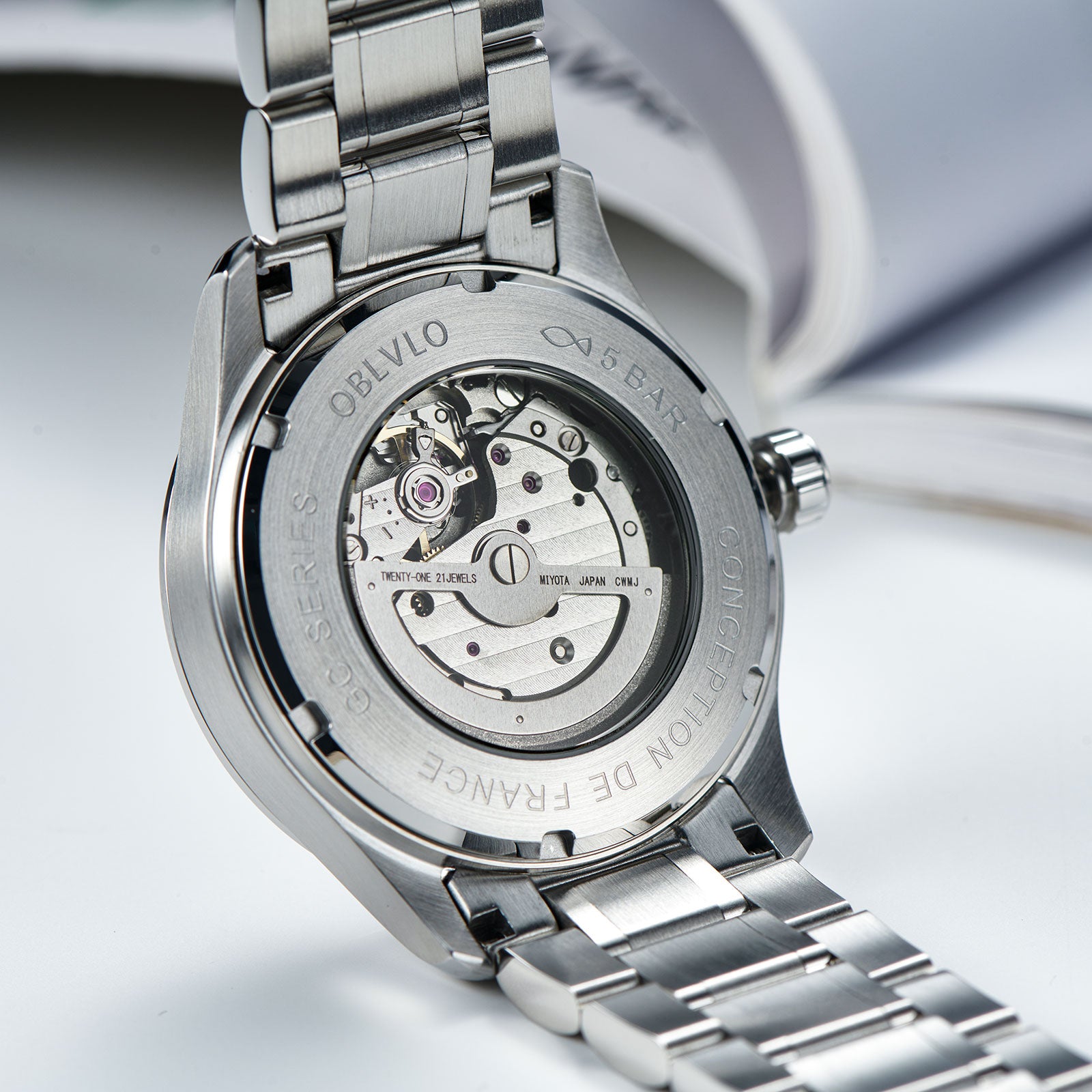 OBLVLO GC-SW Luxury Vintage Constellation Automatic Dress Watches For Men