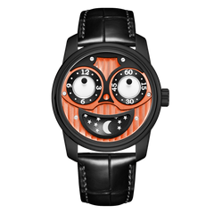 OBLVLO JM Joker Cool Unique Automatic Mechanical Watches For Men and Women - Rubber/Leather Strap Waterproof Watches