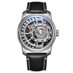 OBLVLO JM ROTOR Luxury Engine Watch with Miyota 8215 Automatic movement Jump Hour Mechanical Watch