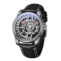 OBLVLO JM ROTOR Luxury Engine Watch with Miyota 8215 Automatic movement Jump Hour Mechanical Watch