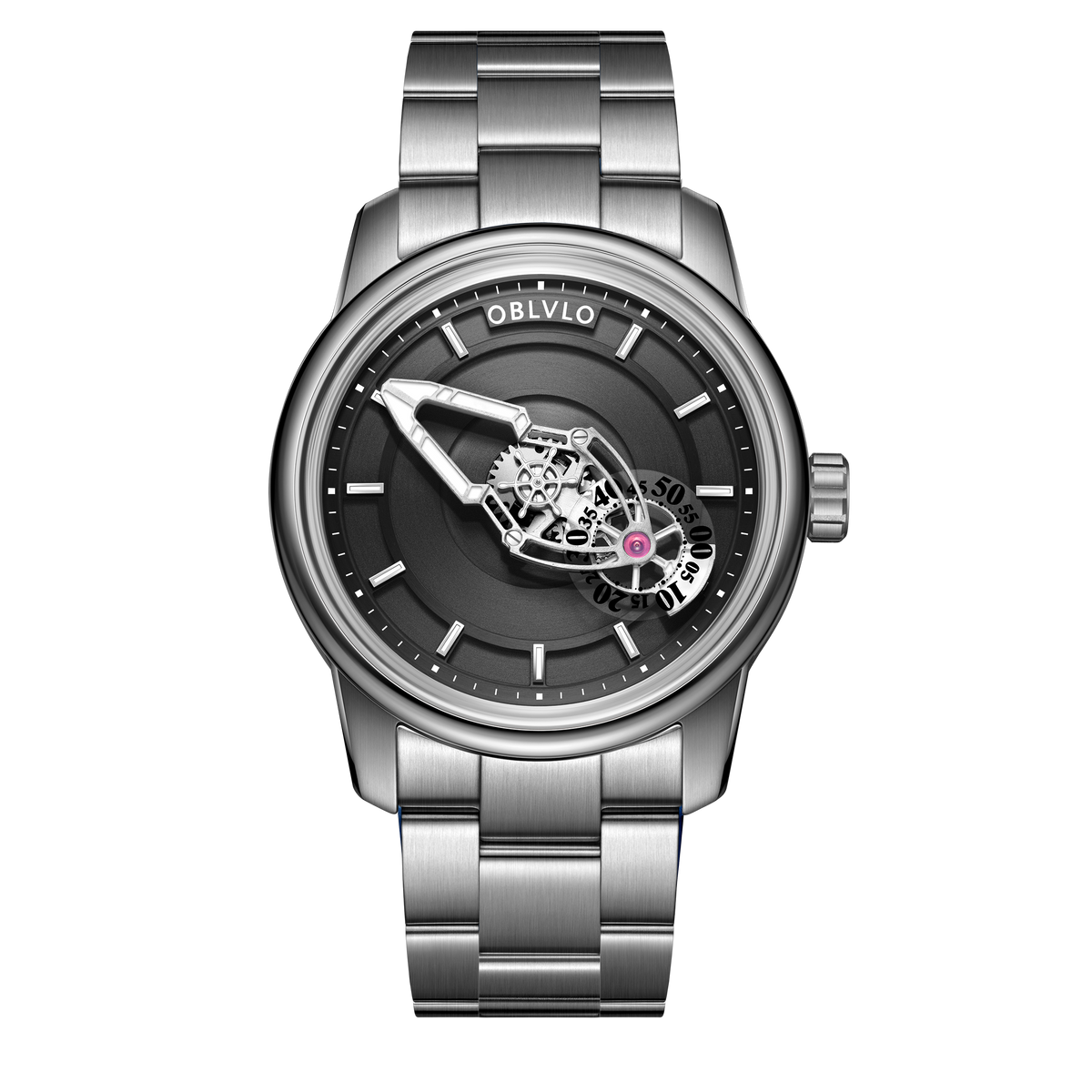 Cool Black Spaceship Dial Watches for Men - 42MM Automatic Dress Watches of the OBLVLO JM Space