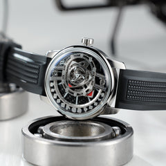 OBLVLO JM ROTOR Luxury Engine Watch with Miyota 8215 Automatic movement Jump Hour Mechanical Watch