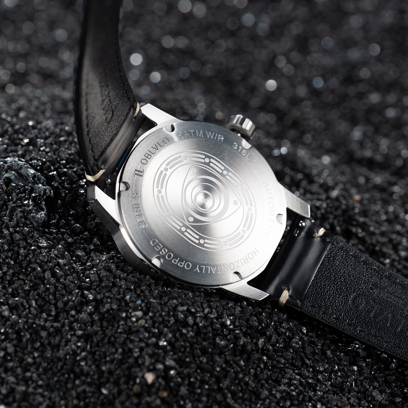 42mm Men Engine Style Watch - Cool OBLVLO JM ROTOR Miyota 8215 Movement Jump Hour Automatic Watch