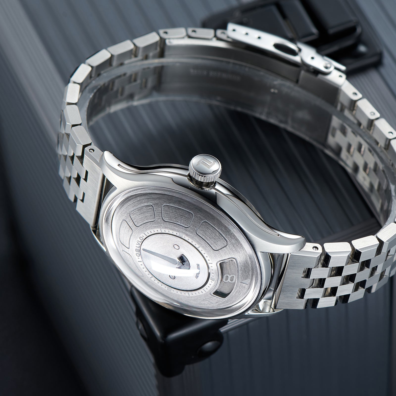 Cool Modern Display Design Watches - Unique OBLVLO BLM-UFO UFO-Shaped with Luminous Dial Automatic Watch