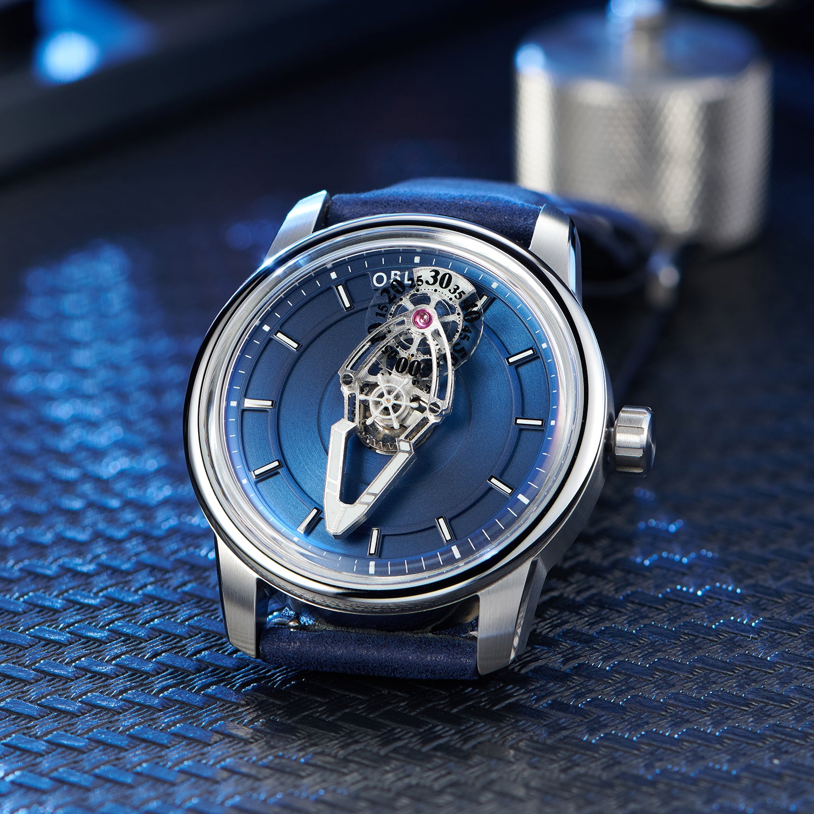 Cool Rotation Spaceship Hand Dial Watch - OBLVLO JM Space 42MM Automatic Mechanical Dress Watches For Men