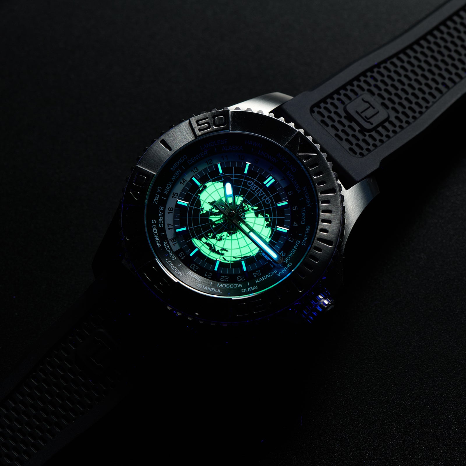 OBLVLO BM Men's Diving Automatic Wristwatch - Miyota Movement & Super Luminous Male Watches